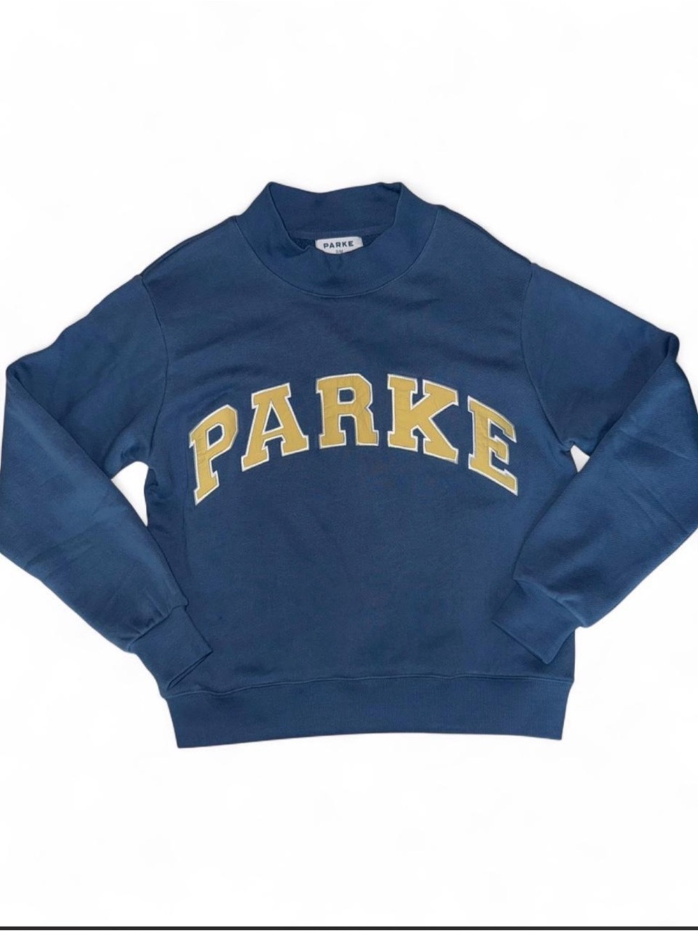 PARKE Summer Mock Neck Logo Sweatshirt – Size Small/Medium - Picture 2 of 3